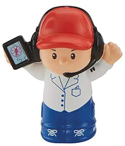 Fisher-Price Ersatzteil für Little People Hubschrauber Spielset - DLD99 ~ Ersatz Hubschrauber Pilot ~ Tragen Headset ~ Tragen GPS Navigator