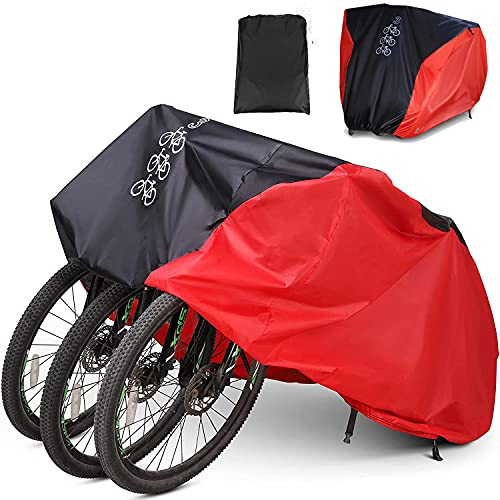 NEVERLAND Housse de Vélo pour 3 Vélos Housse de Protection pour Vélo Extérieur Imperméable 190T Couverture Bâche Scooter Moto étanche Anti Poussière Protection UV 205 * 108 * 115cm
