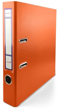 Netuno 1x Ringmappe DIN A4 schmal Orange 5cm Kunststoff PP | Ringbuch Büroordner 2-Ring-Mechanik für A4-Dokumente Büro Studium Homeoffice Ordnungssystem Aktenaufbewahrung Registratur