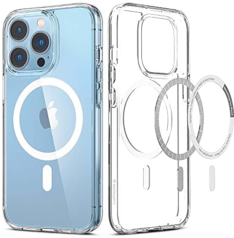 Spigen Ultra Hybrid MagFit Case for iPhone 13 Pro, Compatible with MagSafe Accessories - Clear White