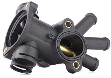 RIDEX 3219C0018 Kühlmittelflansch mit Dichtung ohne Sensor ohne Thermostat Kompatibel mit VW Golf 2 19E, 1G1 030121117D 30121117D