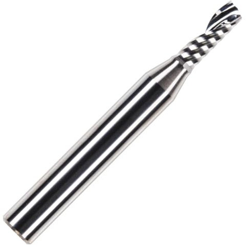 Rennie Tool 4mm x 12mm Flute x 1/4 Shank Carbide 1F Router Cutter Bit