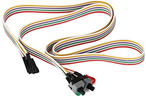 ATX PC Computer Motherboard Cord 2 Switch On With LED Light On/Off/Reset