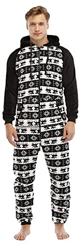 Grenouillère unisexe pour adulte avec pieds - Grenouillère une pièce pour homme, Noir , XXL