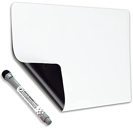 GRAFBURG A4 Whiteboard Magnetfolie inkl. Stift mit Magnethalter und Löscher als Wochenplaner, Stundenplan, Einkaufsliste, Essensplaner, Erinnerungsliste u.v.m. einsetzbar