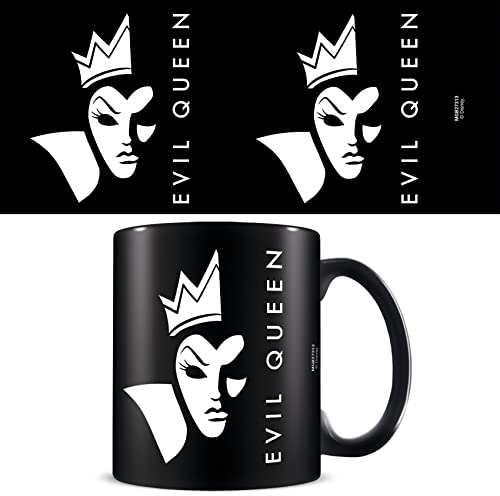 Mug Disney Blanche-Neige dans une boîte cadeau (motif Mauvaise Reine), 325 ml, en céramique, noir, produit officiel