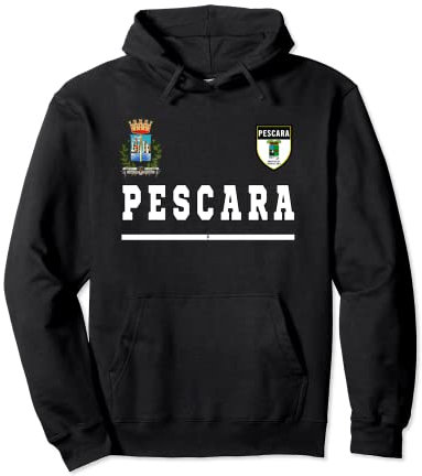 Pescara Sport/Calcio Jersey Bandiera Calcio Felpa con Cappuccio
