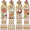LSJDEER Sackleinen-Weinbeutel für Weihnachten, Wein-Geschenktüten – Sackleinen-Weinhülle mit Kordelzug, Anhängern und Seil für Frohe Weihnachten, Feiertage, Party, Weinbeutel-Dekoration, 32 Stück