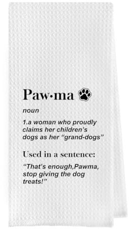 Pawma Geschirrtücher mit Hundemotiv, Waffelgewebe, 400 cm