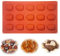 KOBOKO Madeleines Backform,Backmatte Muschelförmige,Silikon Madeleine Backform,Muschelförmige Silikonformen,mit 15-fach,BPA-frei,Antihaftbeschichtung,für Schokolade,SüßIgkeiten,Kekse,Eiswürfel,Braun
