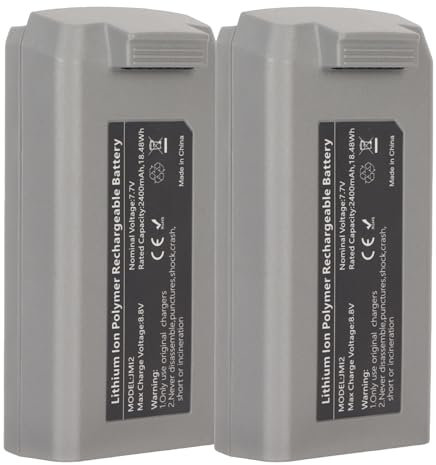 RC Drone Battery, 2pcs 7.7V 2400mAh Lithium Battery Light Weight Remote Control Set, with Safety Protection, for Mini 2 Mini SE