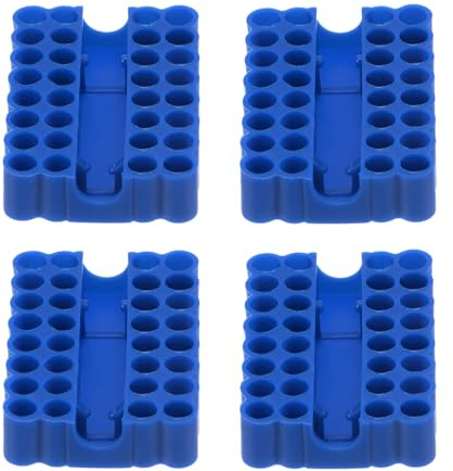 QUARKZMAN Tournevis Embout Support Organisateur 64x45x16mm 32 Trous 4pcs | Hex Perceuse Plastique Rangement Coffret, Pour Tout 1/4 Métal Driver Bits