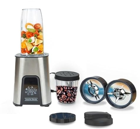 Rawhui Mixeur Électrique 800W pour Smoothies, Mini Blender avec 2 Bouteilles Portables de 600 ml, Sans BPA, 6 Lames en Acier Inoxydable, Idéal pour Milkshakes, Smoothies et Aliments pour Bébé