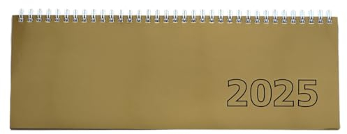 Adina Tischquerkalender 1 Woche auf 2 Seiten Kartondeckel Schreibtischkalender Tischkalender 30x10cm gold glänzend