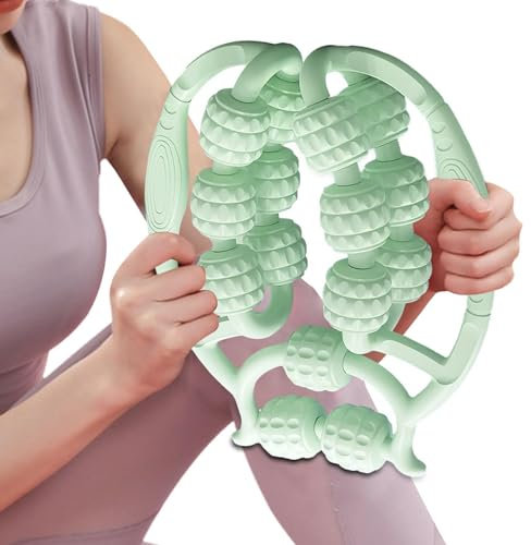 Rouleau De Massage Anti-cellulite,rouleau De Massage Multifonction Avec 15 Roues,Rouleau De Serrage De Jambe,rouleau Anti-cellulite Pour Les Cuisses,fitness,civière De Mollet,soulage Les Douleurs