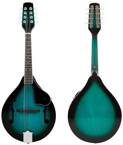 Erwachsene Mandoline-Instrument Mandoline 8-saitige Gitarre A-Stil Elektrische Mandoline Saiteninstrumente Mit Tasche Saitenplektrum Zubehör(Blue)