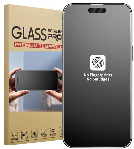 Kinmiee Matte Tempered Glass Screen Protector for iPhone 16 Pro 6.3 inch, Anti-Fingerprint Silky Feeling Smooth Touch