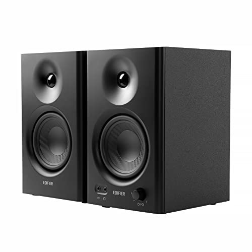 Edifier Diffusore monitor da studio attivo MR4, Diffusore monitor attivo da 4” in campo vicino - Nero (coppia) (ricondizionato)