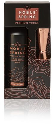 Noble Spring Vodka Gift Set 70cl & Jigger (40% ABV) | Premium Award-Winning Double Distilled British Vodka made with Natural Yorkshire Mineral Water | Beautifully Presented