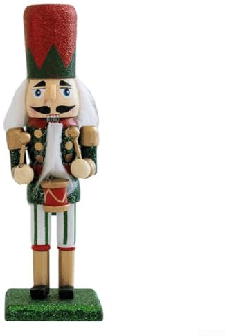 Besttoolifes Schiaccianoci in legno, ornamenti in stile vintage, decorazione per Natale e occasioni speciali, ornamenti classici in legno a forma di schiaccianoci (verde)