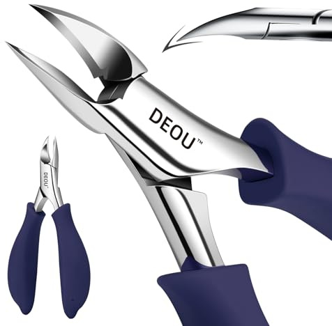 DEOU Professional Stainless Steel Podiatrist Nail Clippers, Heavy Duty Manicure Pliers for Thick Nails, Pedicure Toe Nail Clippers Tools for Men Women