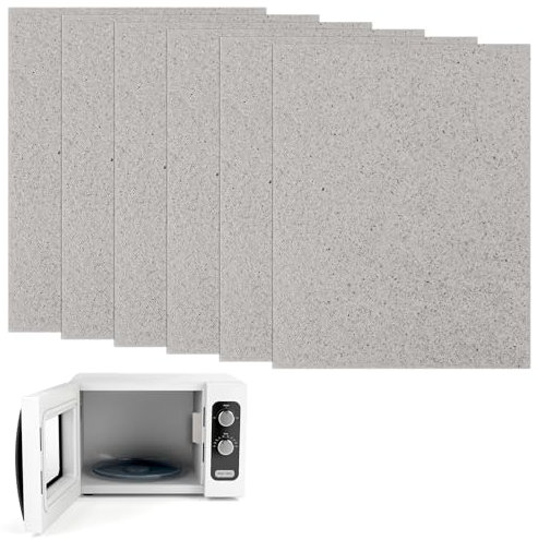 6 dischi mica per forno a microonde, 15 x 12 cm, foglio di mica, copertura per guide d'onda, pannelli di mica universali, accessori di riparazione