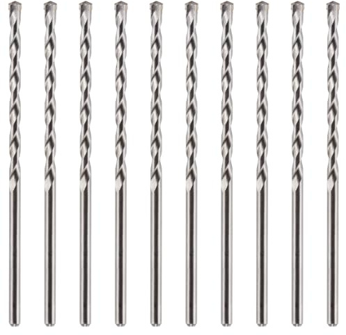 Rennie Tool - 10pcs 13mm x 200mm Long TCT Masonry Drill Bit Set | For Concrete Brick Porcelain Ceramic Tile Plastic Wood Etc. Tungsten Carbide Tipped For Standard Rotary Drills (NOT SDS)