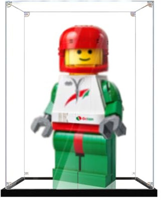 Acrylic Display Case for Lego 40819 Up-Scaled Racing Driver Minifigure Model(without Brick Model) (basic-3mm)