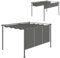 Outsunny 3 x 4m Metal Pergola with Retractable Roof and Roller Shade, Wall-Mounted or Free Standing Garden Gazebo Canopy Pergola Kit, UPF30+ Outdoor Sun Shade Shelter, Grey