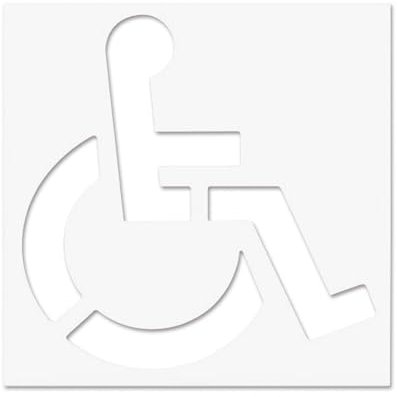 kinrguiyuez Pochoir de stationnement pour handicapés | Panneau de marquage résistant aux intempéries pour trottoirs à haute visibilité