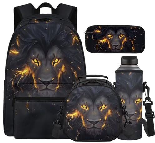 Cugasmaru Mochilas Para NiñOs - Mochila escolar para niñas y niños, juego de lonchera 4 en 1, regalos de regreso a clases