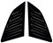 OWYTNRCJ Griglia di protezione for lunotto posteriore auto compatibile con Audi A3 S3 8V Hatchback 2014-2020, materiale ABS nero lucido, tipo di pasta adatto