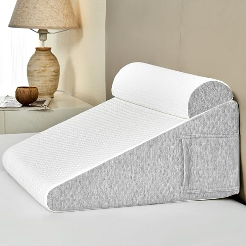 Dorifine Keilkissen für Bett und Sofa,Reflux Kissen Erwachsene | Beine mit Waschkissen heben Kissen, Schlaf Atmung unterbrochen Reflux Kissen, Matratzenkeil Erwachsene, Betterhöher