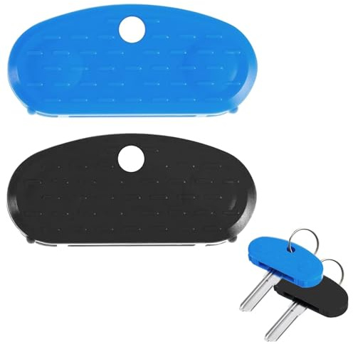 Key Turner Aid, 2 PCS Easy Grip Key Handles for Elderly, Arthritis, Disabled, Weak Hands, MS, Parkinson’s Ergonomic Handle Helps Turn Keys with Ease - Black & Blue