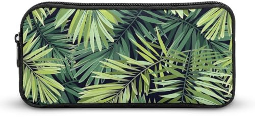 Dgsxynth Pencil Case, Tropical Plant LeavesStationery Bag, Business Travel Bag Or Small Tool Box, Girls Makeup Bag