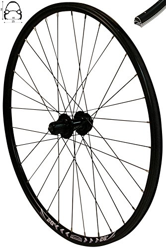 Redondo 28 Zoll Hinterrad Laufrad Fahrrad V-Profil Felge Schwarz 6-Loch Disc