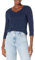 Amazon Essentials Women's Regular-Fit 3/4 Sleeve V-Neck T-Shirt (Available in Plus Size), Navy, S