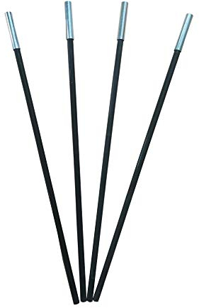 4er Set Fiberglasstangen Ø9mm x 65cm Zeltstangen Fiberglasstäbe Glasfaser kürzbar