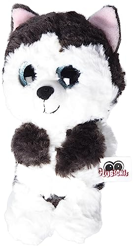 NICI Glubschis: Das Original – Glubschis Husky Barkley 15 cm – Kuscheltier Hund mit großen Augen – Flauschiges Plüschtier mit großen Glitzeraugen – Schmusetier für Kuscheltierliebhaber – 45558