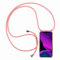 2ndSpring Coque avec Collier Compatible avec Huawei P20,Tour de Cou Lanière en Corde Pendentif Housse,Pink