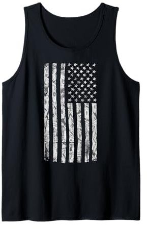 USA Flag Geld American Dollar Bills Flagge Tank Top