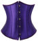 WLFFW Unterbrust Corsage Satin Korsett Damen Sexy (EUR(32-34) S, Lila)