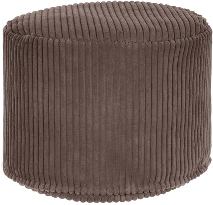 DreamRoots Pouf Hocker - Rund 50x50x35 cm - Couch Hocker Für Wohnzimmer