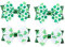 4PCS Green Bowknot Hair Clips St. Patrick's Day Hair Accessories, Hair Bow Clip Clover Hairpins for Girls
