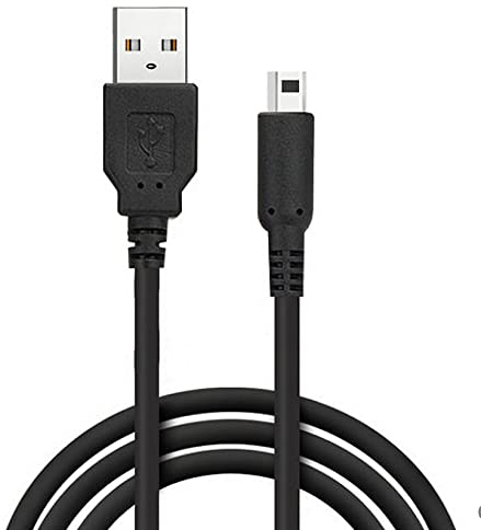 3DS 2DS DSi - Cavo di ricarica 4 ft/1,2 m, per Nintendo New 3DS XL/New 3DS/3DS XL/3DS/New 2DS XL/New 2DS/2DS XL/2DS/DSi/DSi XL, nero
