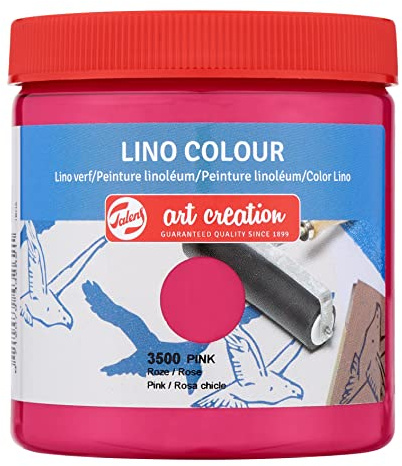Talens Art Creation Lino Colour - Linoleumfarbe für den Druck 250 ml Rosa - Wasserbasierend Hohe Deckkraft Lichtecht