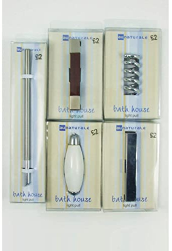 Premier Housewares Assorted Light Pull/Assorted Designs/Durable and Stylish Storage/Ceiling Fan Pull Chain/Use In Any Room/Easy to Attach/Pack of Five.