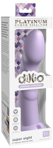 Pipedream Dillio Platinum Super Eight, Purple, 21 cm