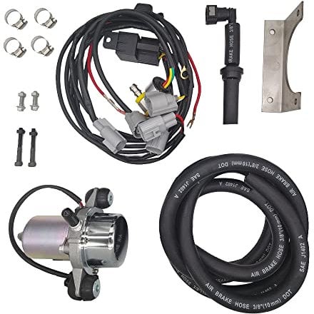 12V Brake Booster Vacuum Pump kit - Plug and Play w/installation kit,Quiet high-performance 18'' to 25'' electric vacuum pump for brake booster