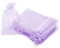 Wanfoou 100 Pezzi Sacchetti Organza 10 x 15 cm,Trasparente Sacchetti Portaconfetti per Bomboniere Comunione Matrimonio Compleanno Gioielli Bustina Natale Regalo con Cordino (Viola)